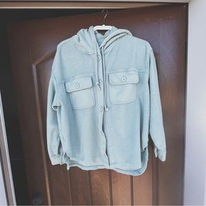 🐛🌲AE Teal Hooded Shacket